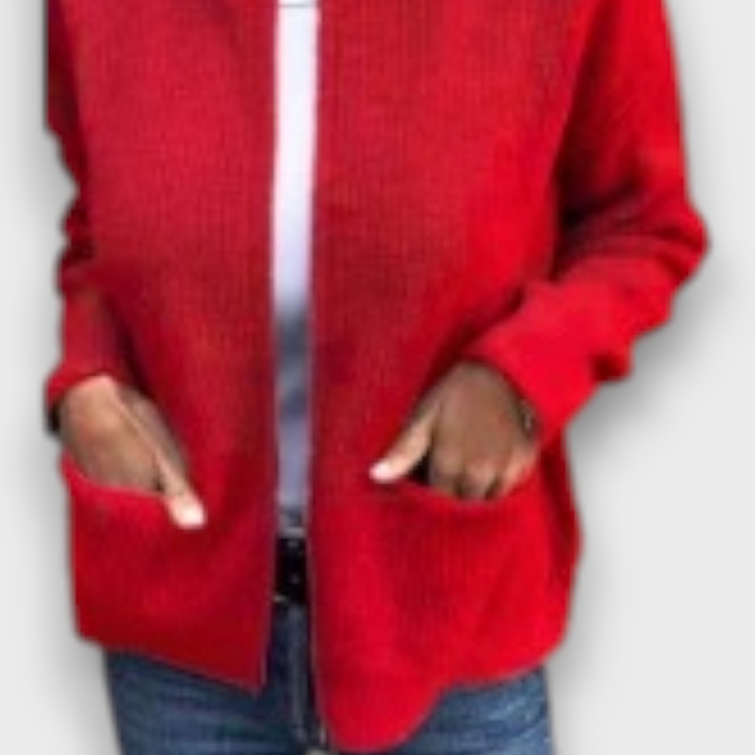 Serane – Casual Zip-Front Knitted Cardigan