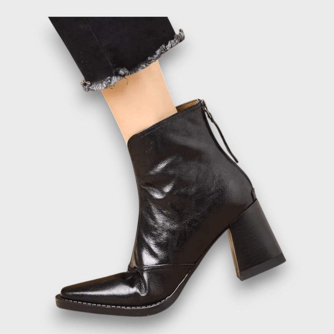 Claurette – Luxe Mid-Heel Ankle Boots