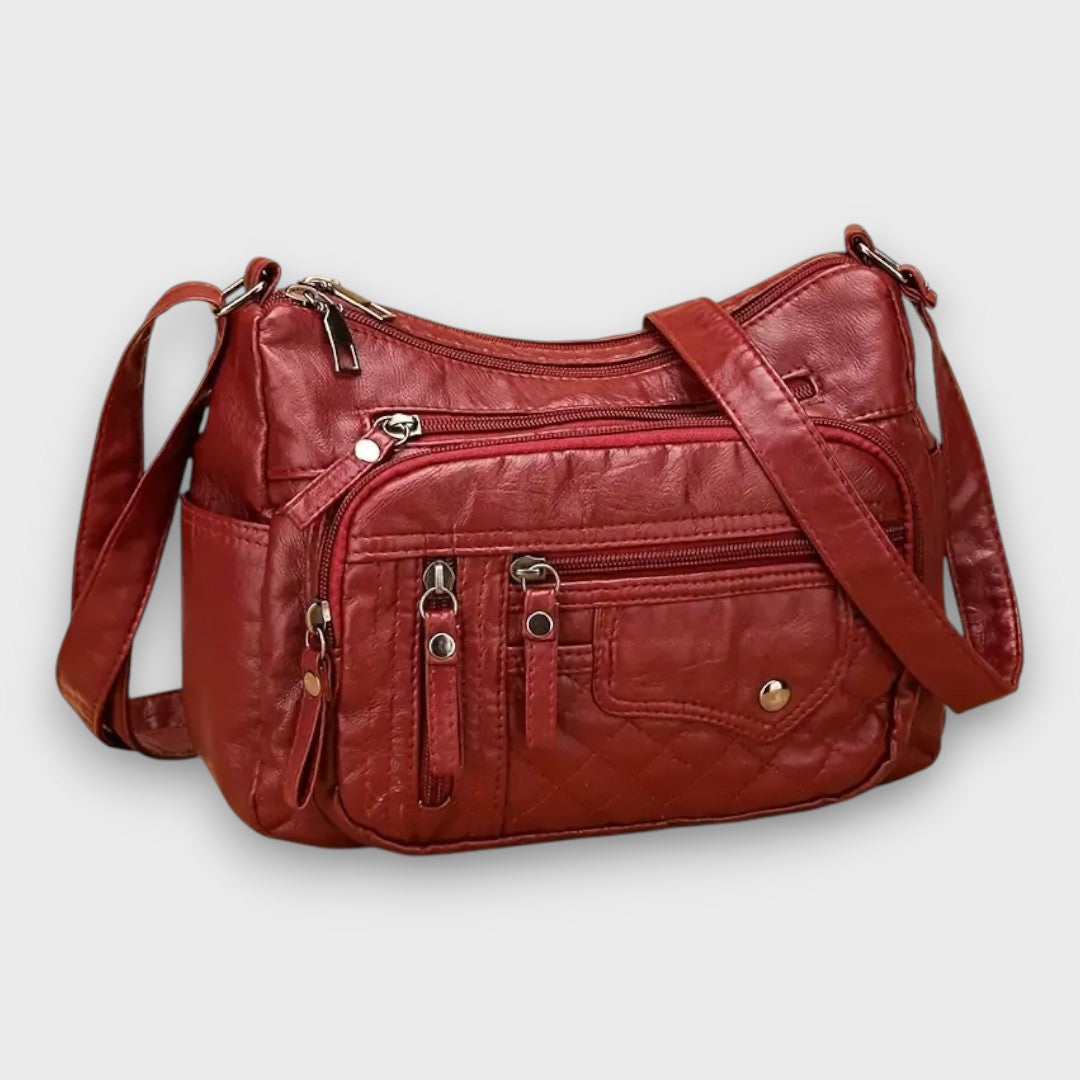 Bresaya – Soft Leather Multi-Pocket Crossbody