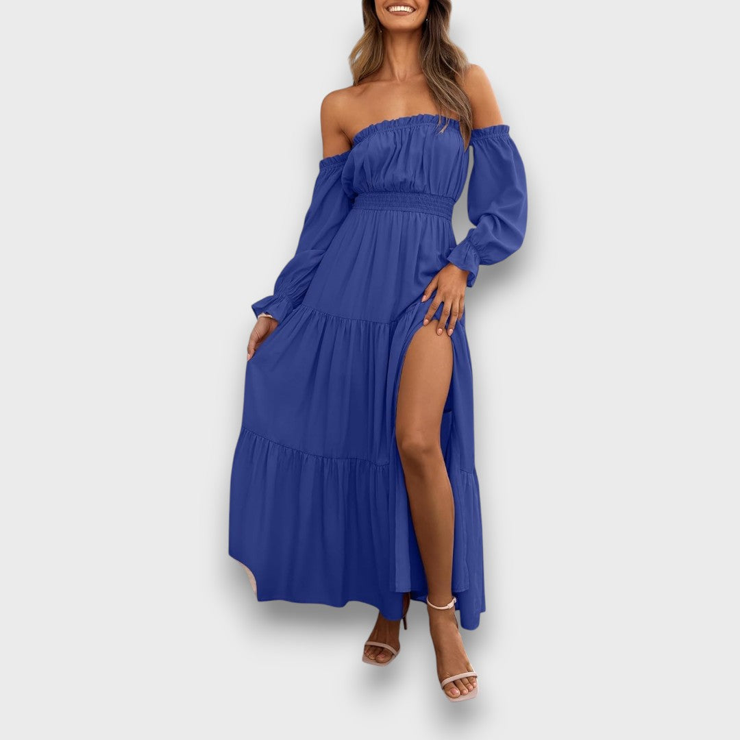 Arvenna – Off Shoulder Tiered Maxi Dress
