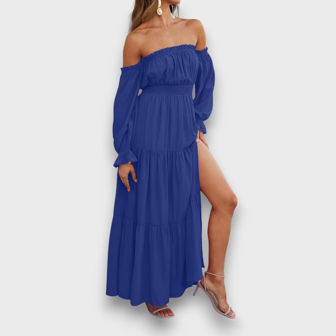 Arvenna – Off Shoulder Tiered Maxi Dress
