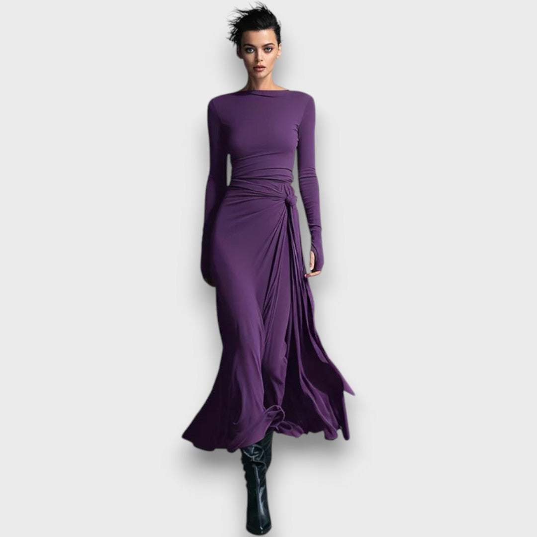 Renna – Sculpted Wrap Maxi with Modern Flow