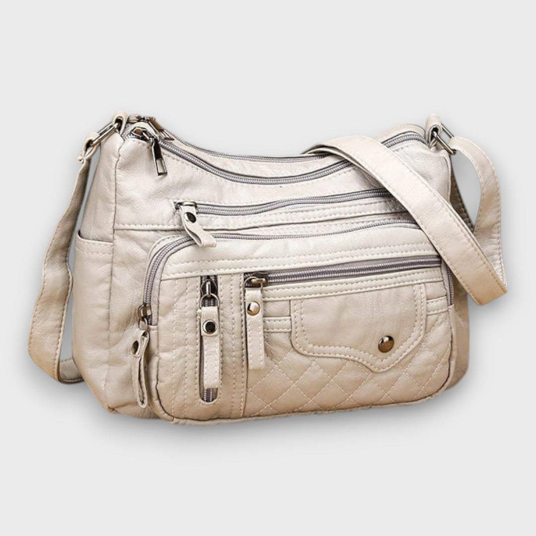 Bresaya – Soft Leather Multi-Pocket Crossbody