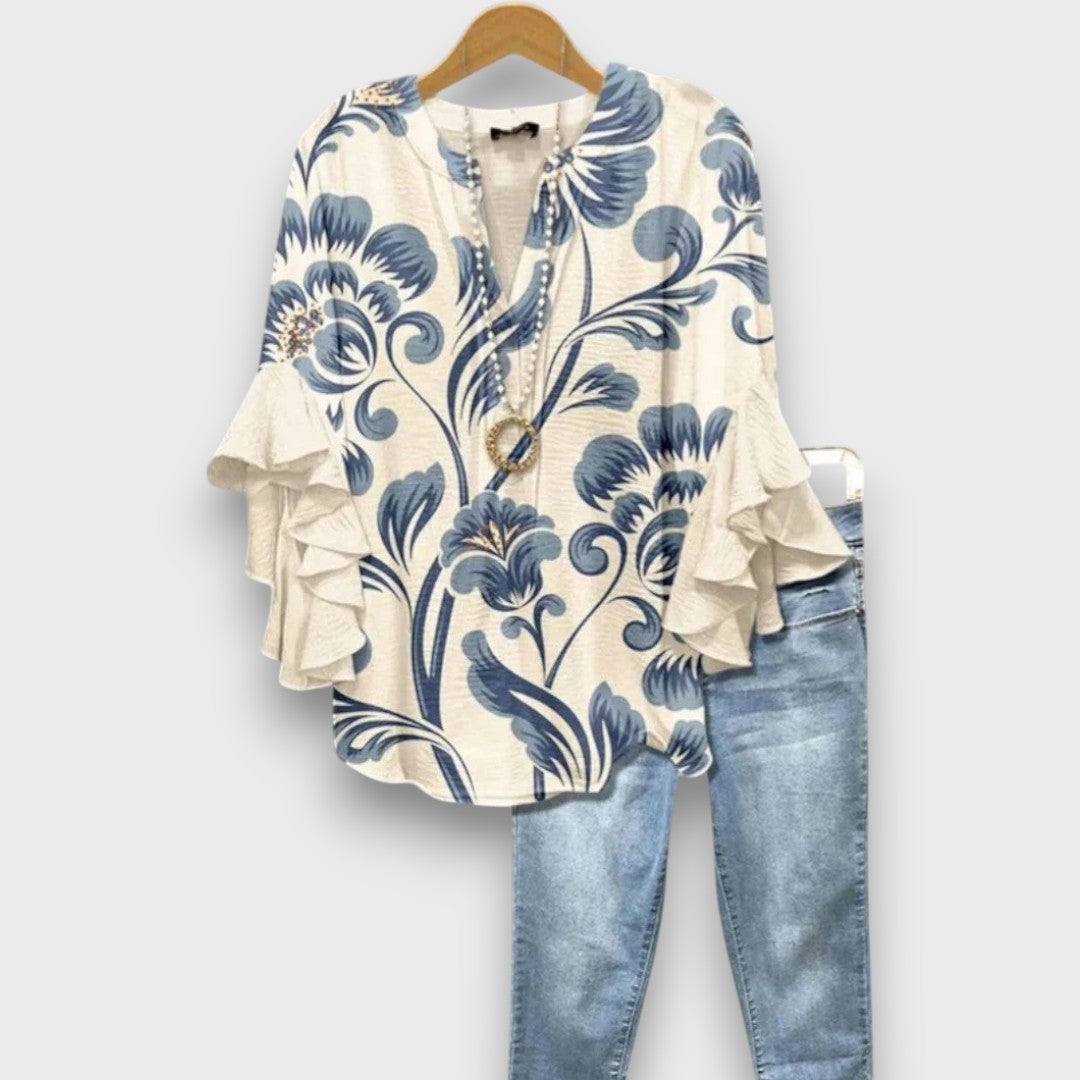 Elysava – Day Blouse with Floral Print