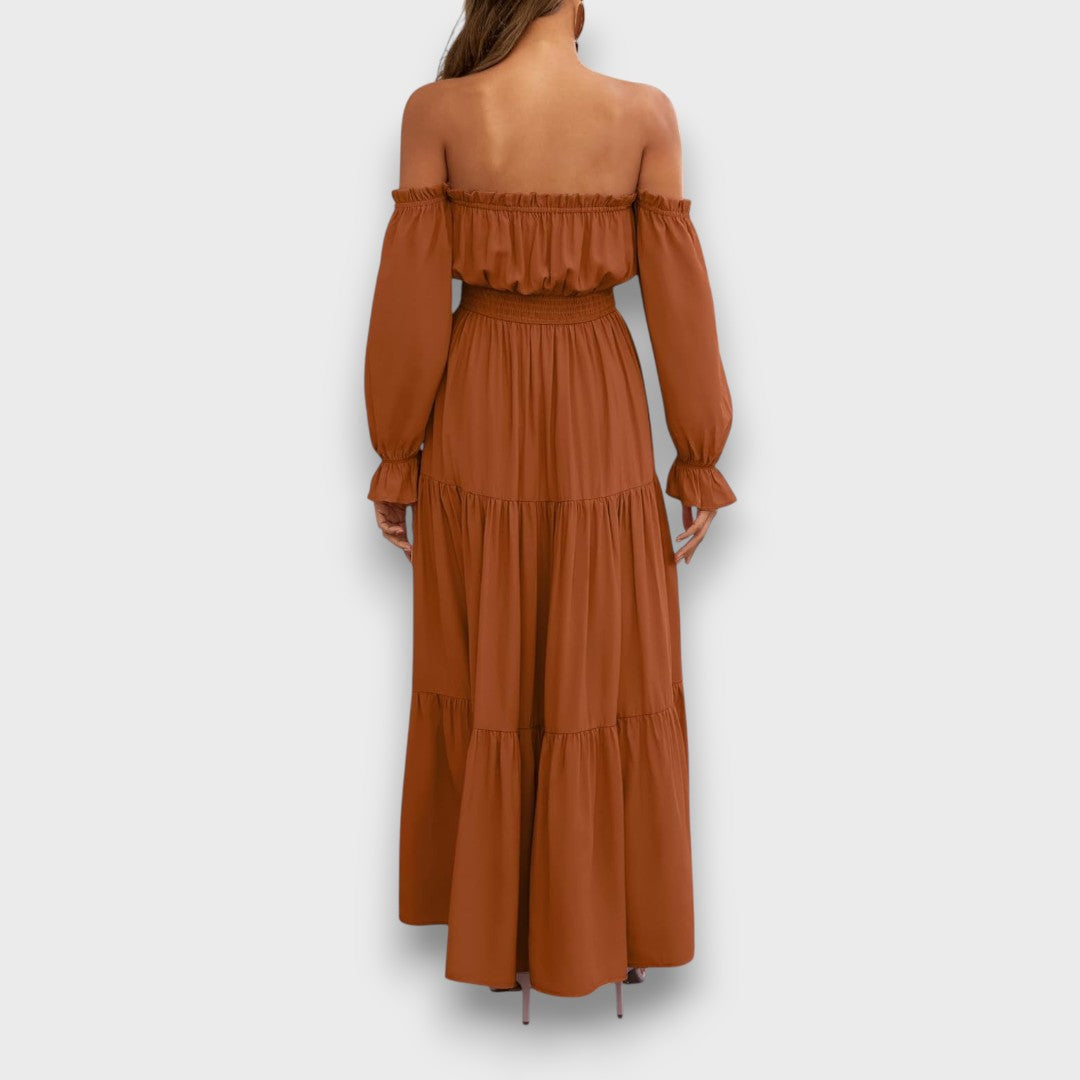 Arvenna – Off Shoulder Tiered Maxi Dress