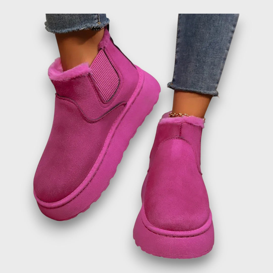 Meraya – Plush-Lined Winter Chelsea Platform Boots