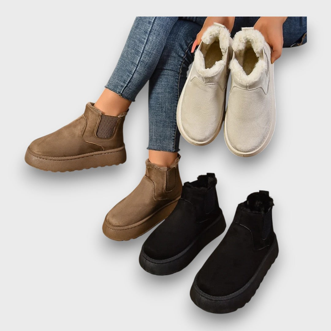 Meraya – Plush-Lined Winter Chelsea Platform Boots