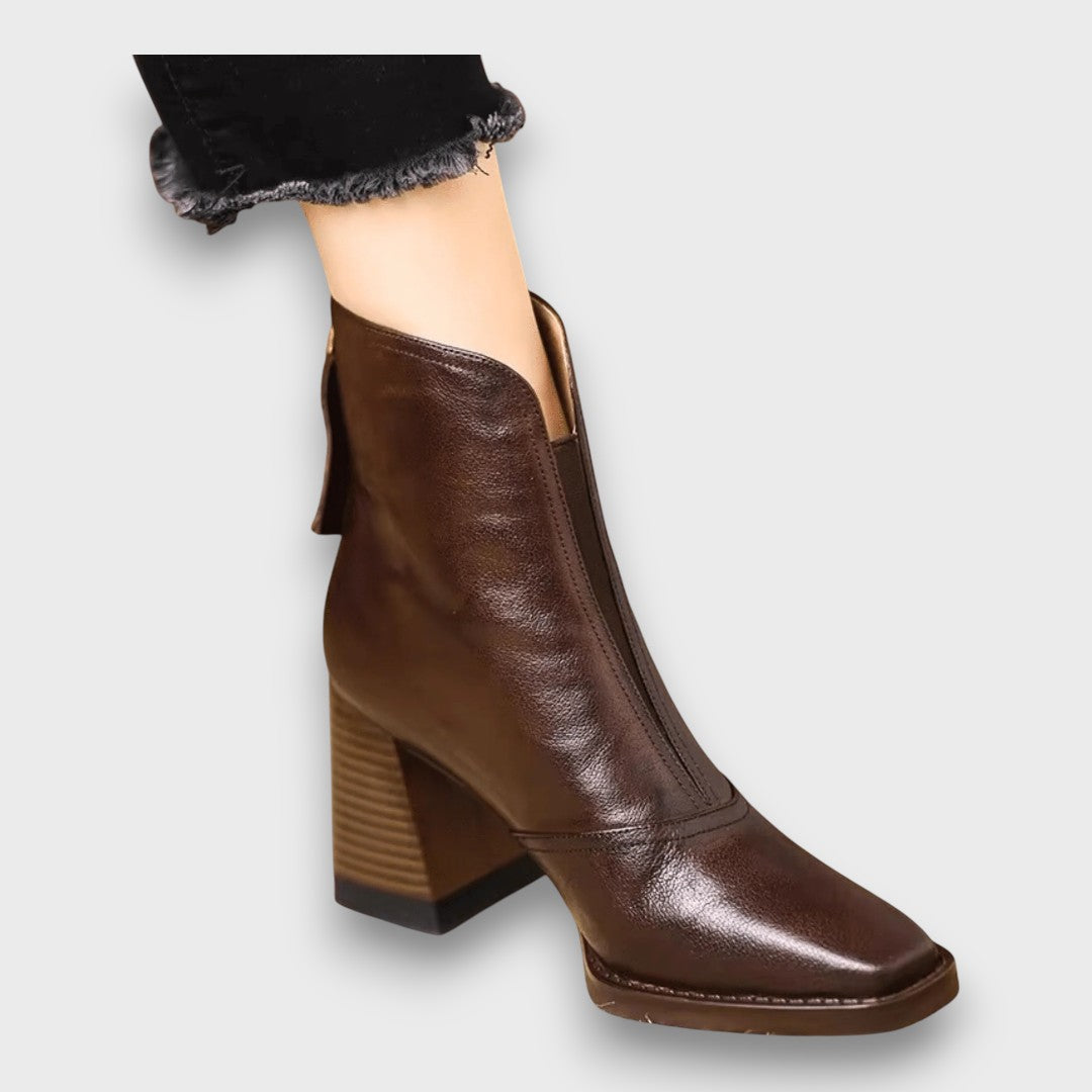 Claurette – Luxe Mid-Heel Ankle Boots