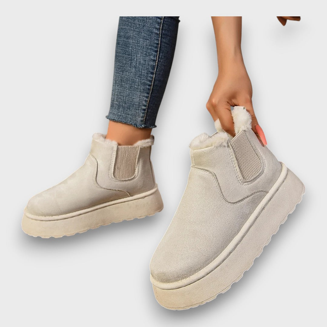 Meraya – Plush-Lined Winter Chelsea Platform Boots
