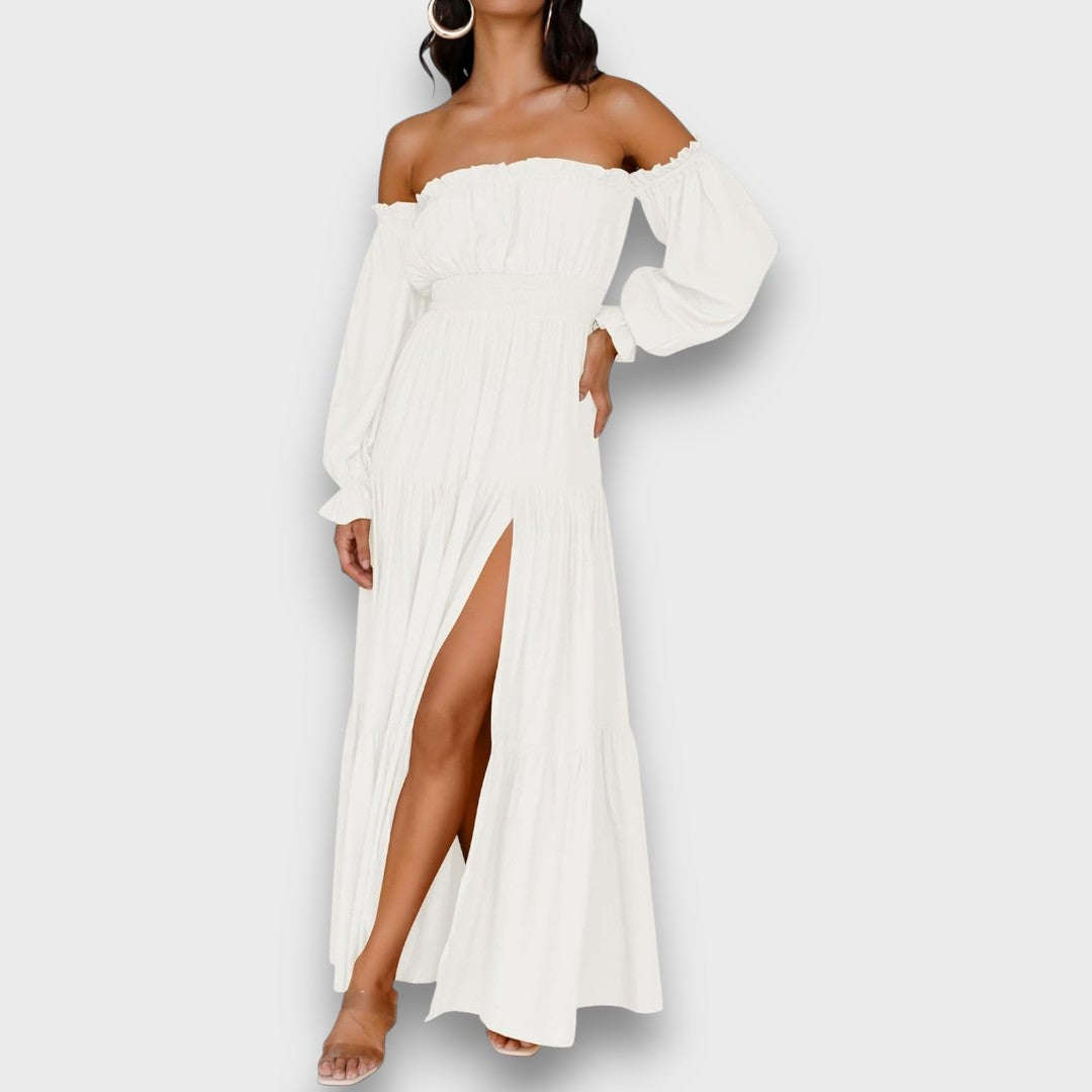 Arvenna – Off Shoulder Tiered Maxi Dress