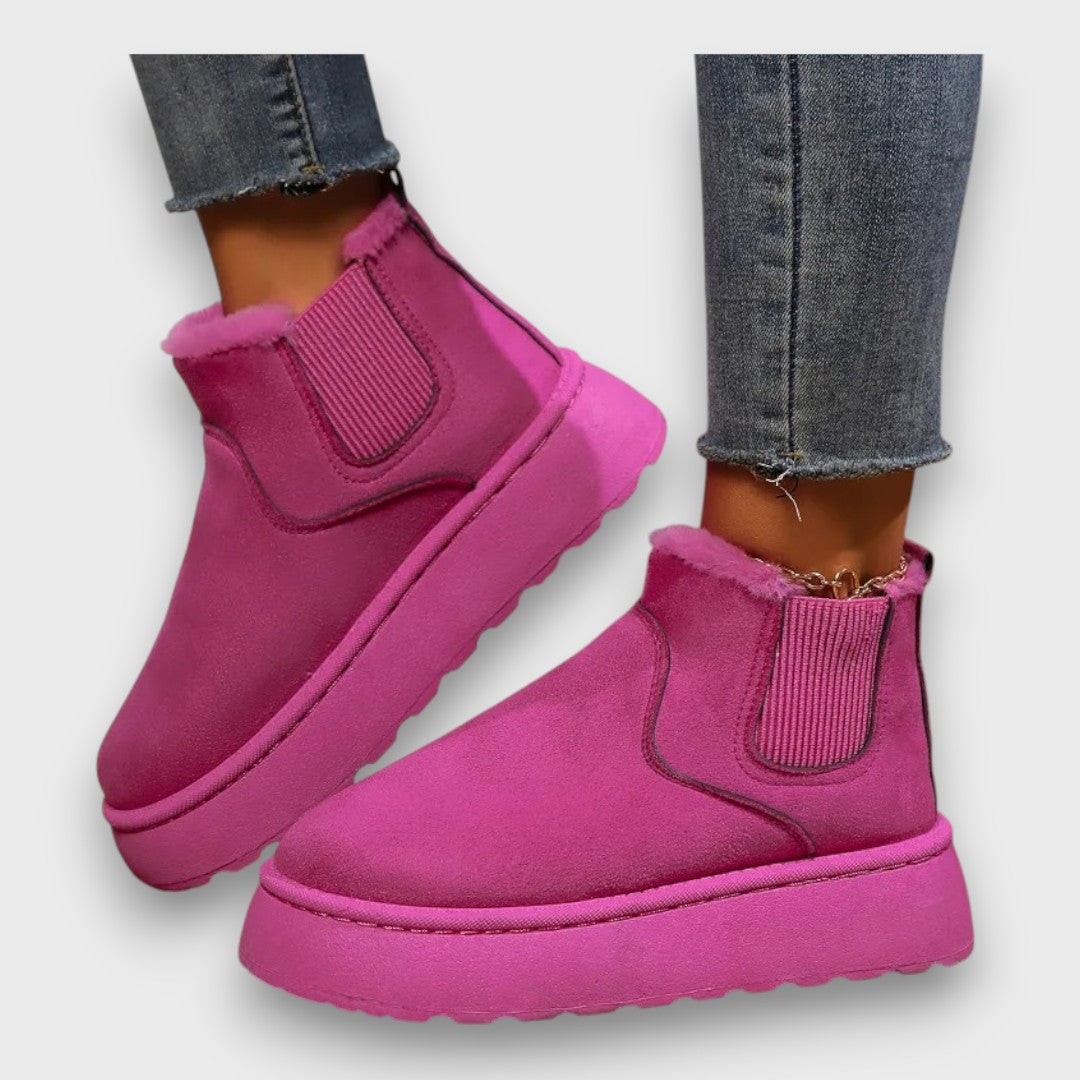 Meraya – Plush-Lined Winter Chelsea Platform Boots