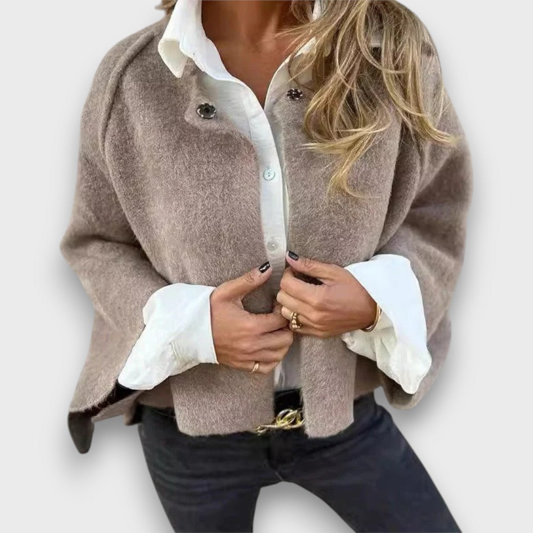 Lene – Short Jacket with Button Detail