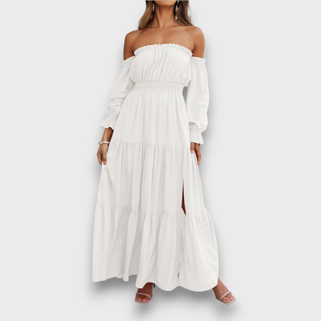 Arvenna – Off Shoulder Tiered Maxi Dress