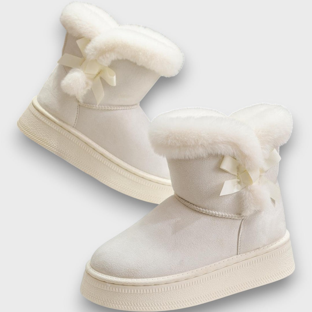Enelle – Cozy Ribbon Winter Snow Boots