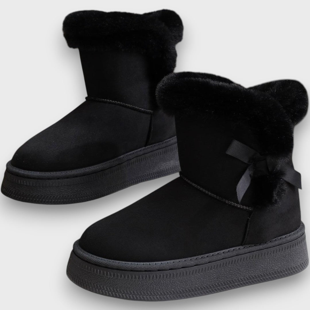 Enelle – Cozy Ribbon Winter Snow Boots