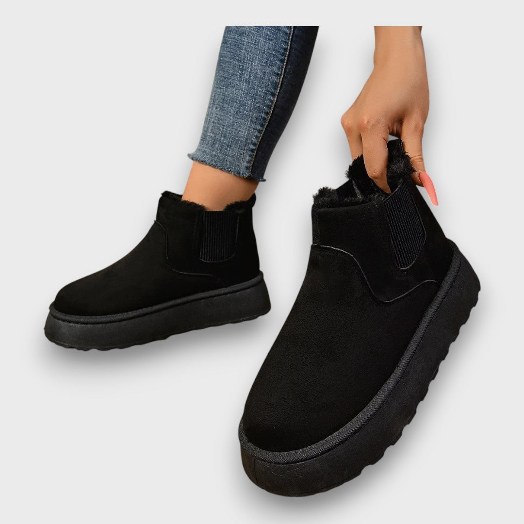 Meraya – Plush-Lined Winter Chelsea Platform Boots