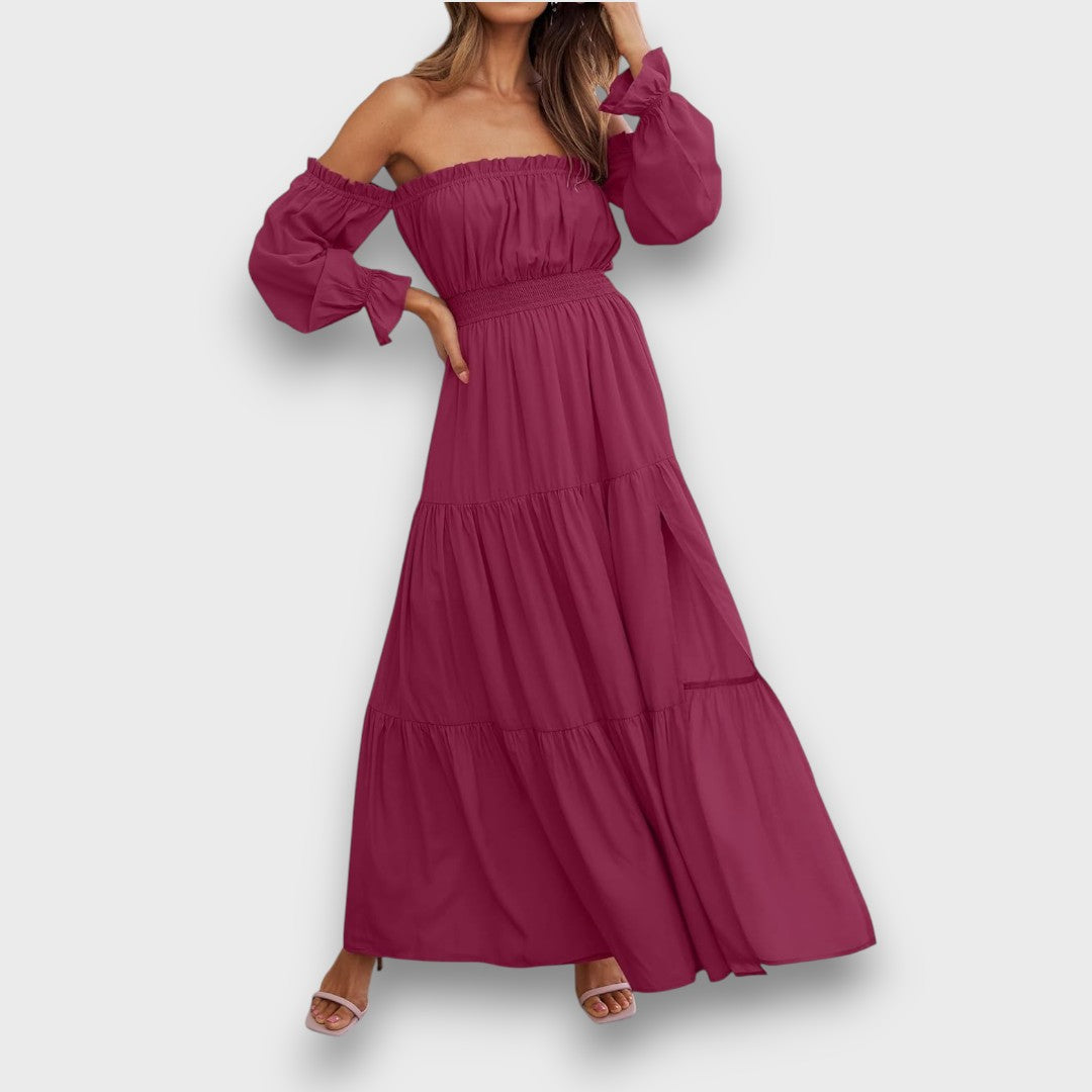 Arvenna – Off Shoulder Tiered Maxi Dress