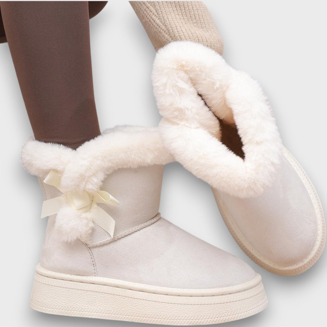 Enelle – Cozy Ribbon Winter Snow Boots