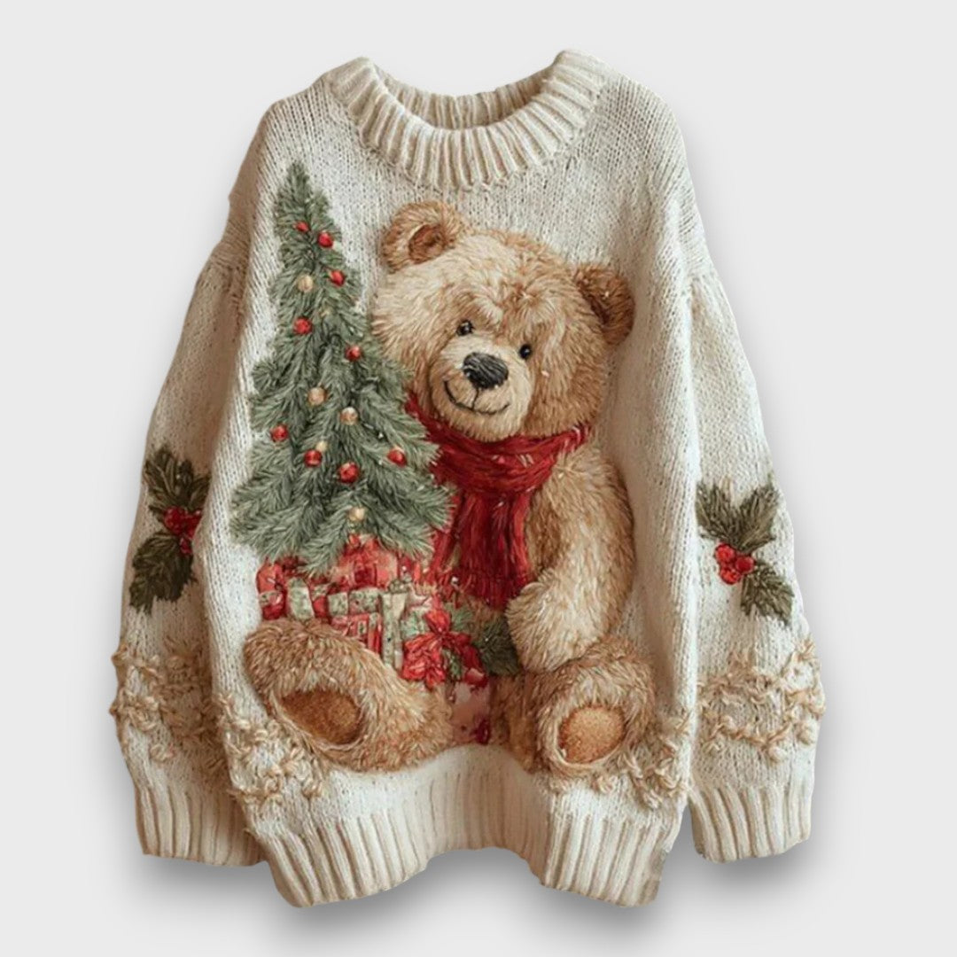 Elanna – Festive Knit Sweater with Holiday Charm