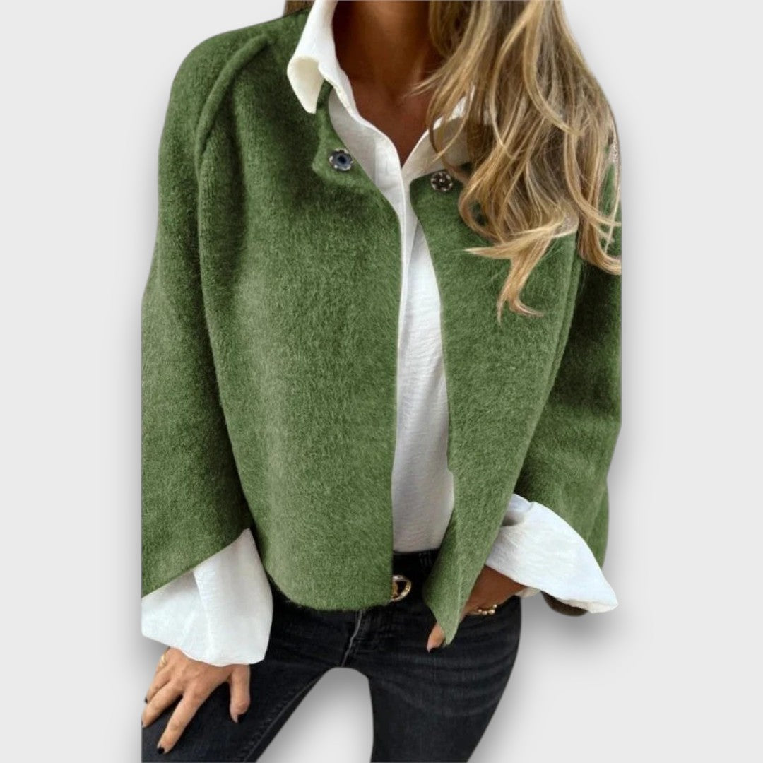 Lene – Short Jacket with Button Detail