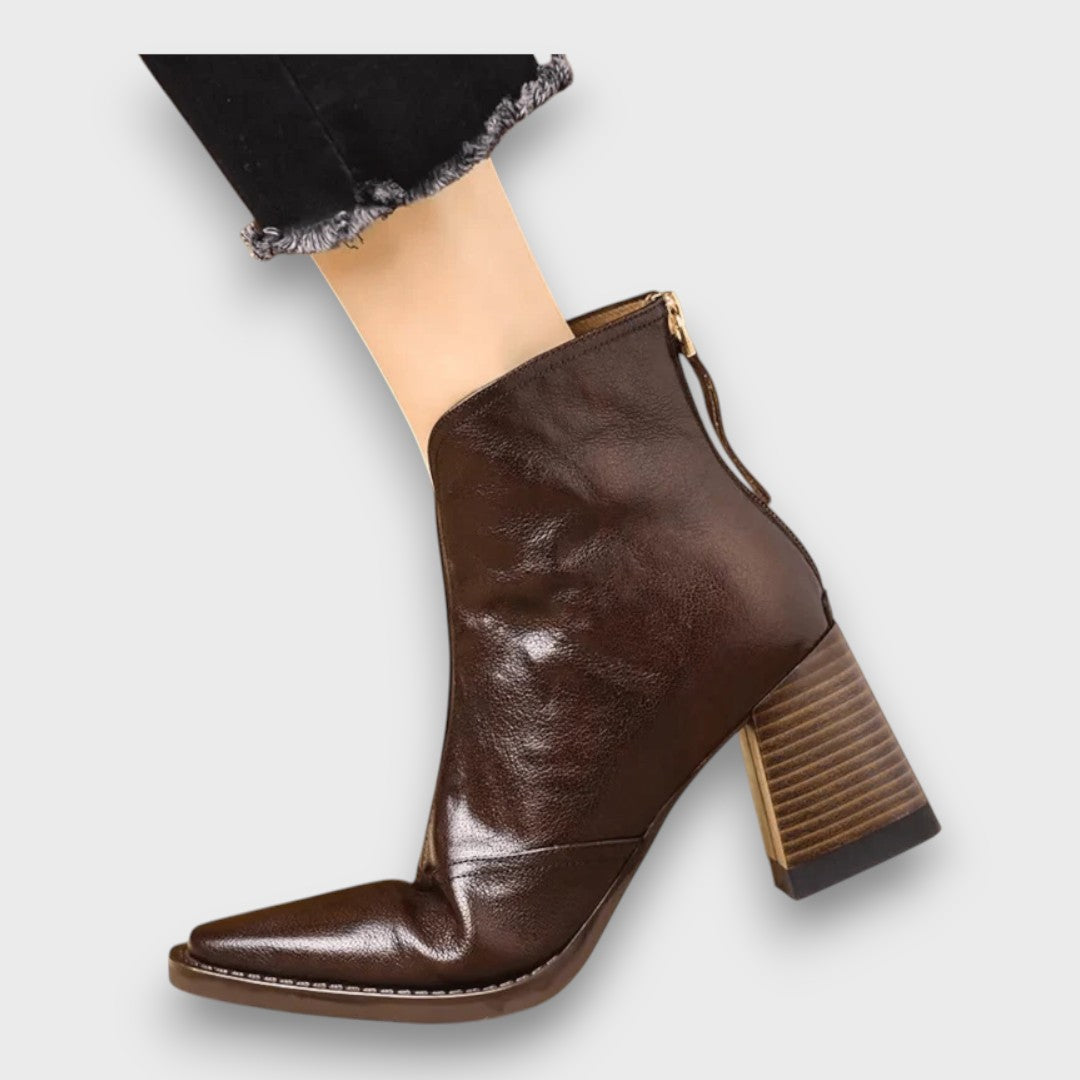 Claurette – Luxe Mid-Heel Ankle Boots
