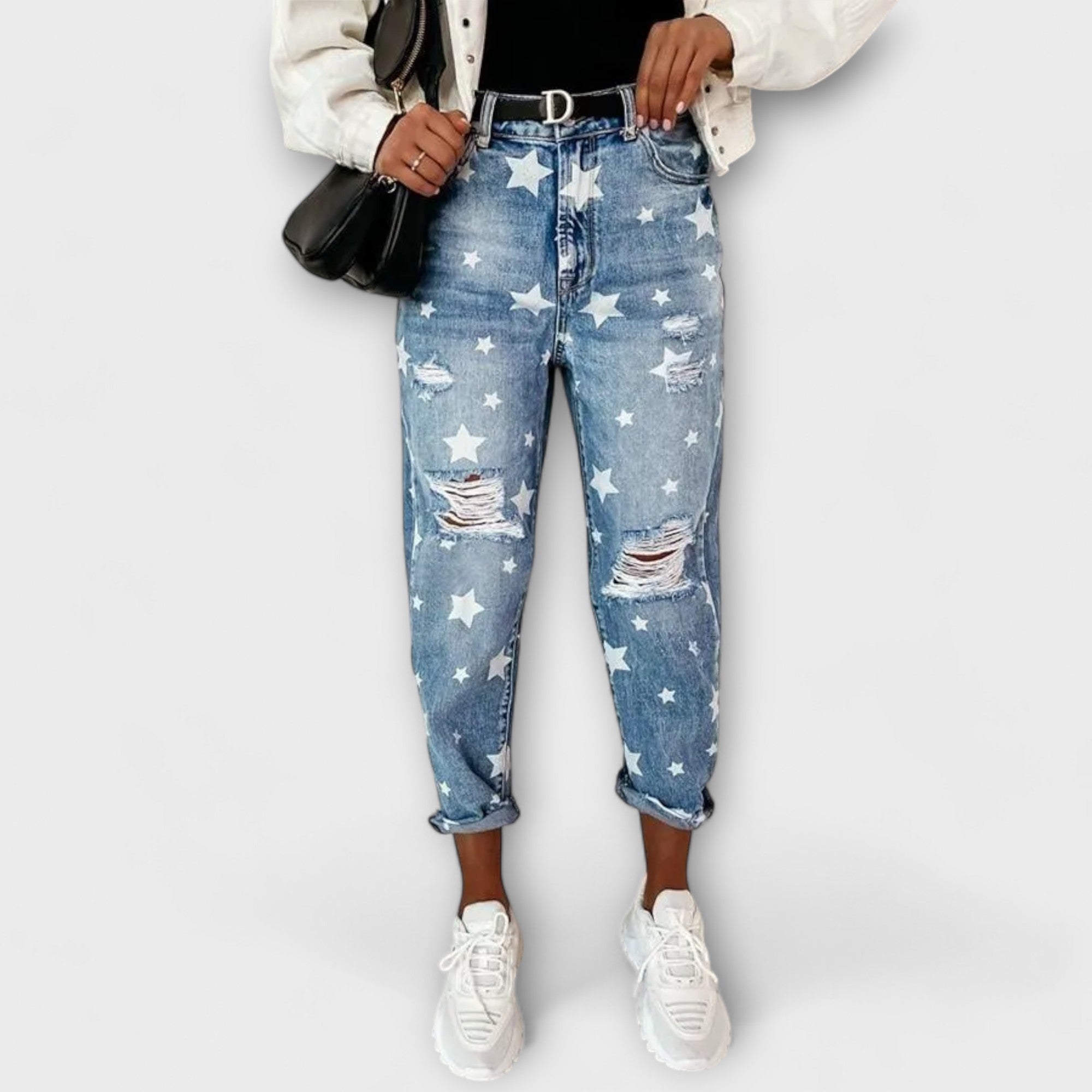 Estari – Relaxed Jeans with Star Print