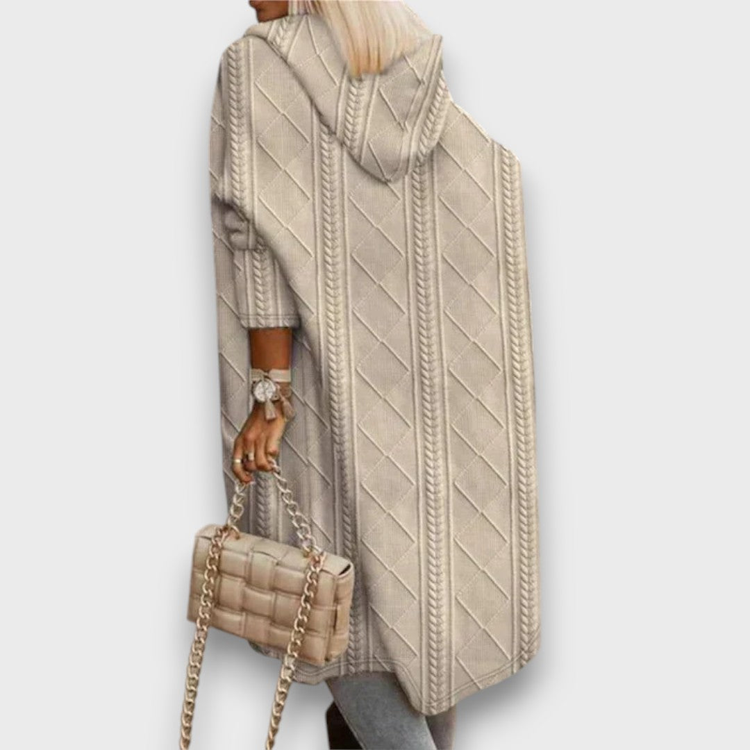 Delvienne – Long Cardigan with Hood