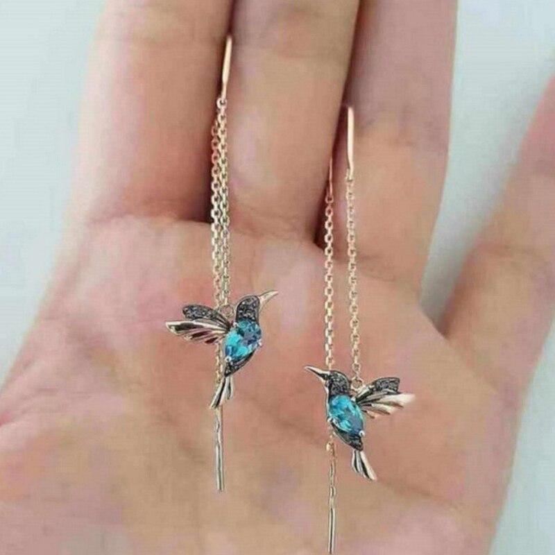 Aveline – Hummingbird Earrings with Enamel