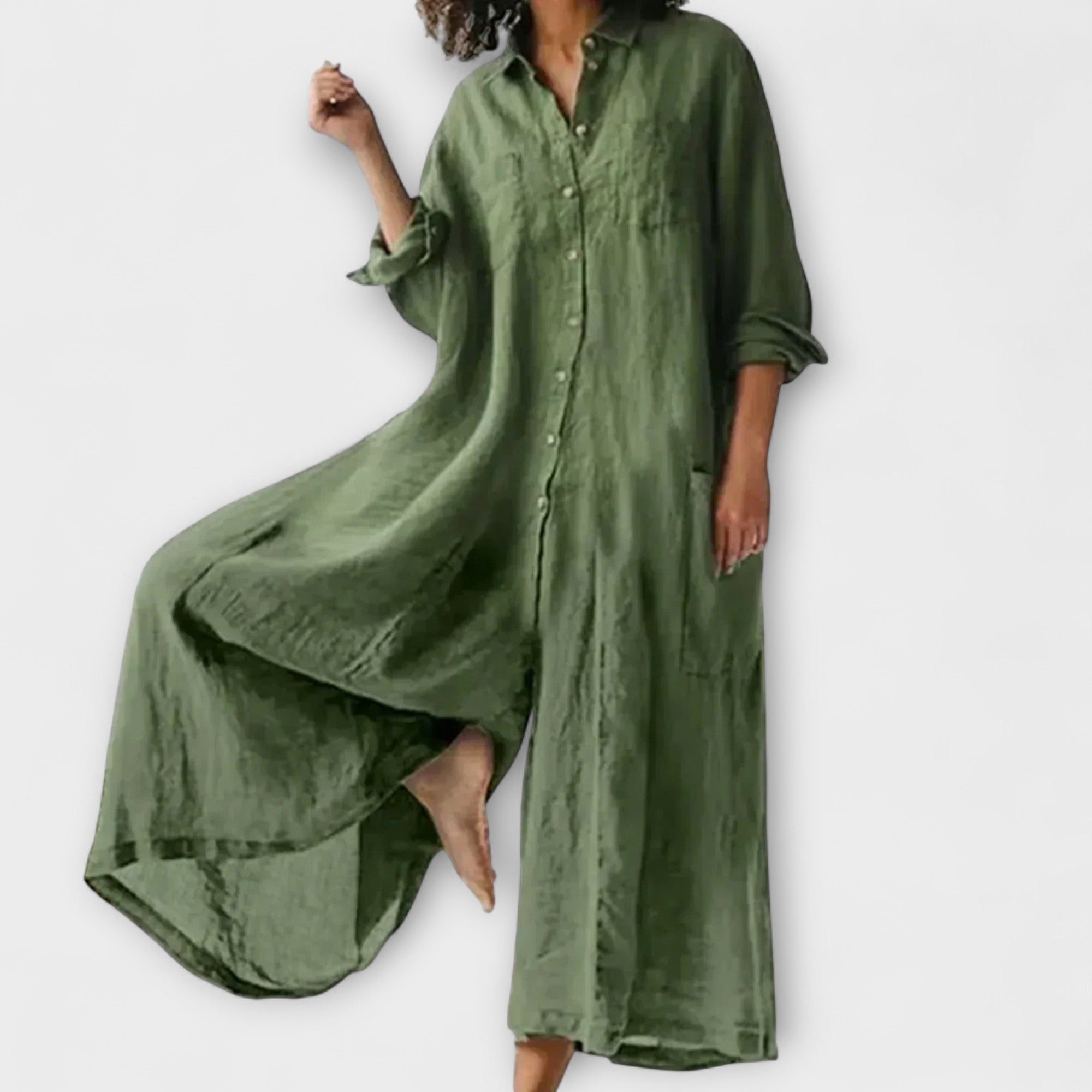 Soreya – Further Jumpsuit with Shirt Collar