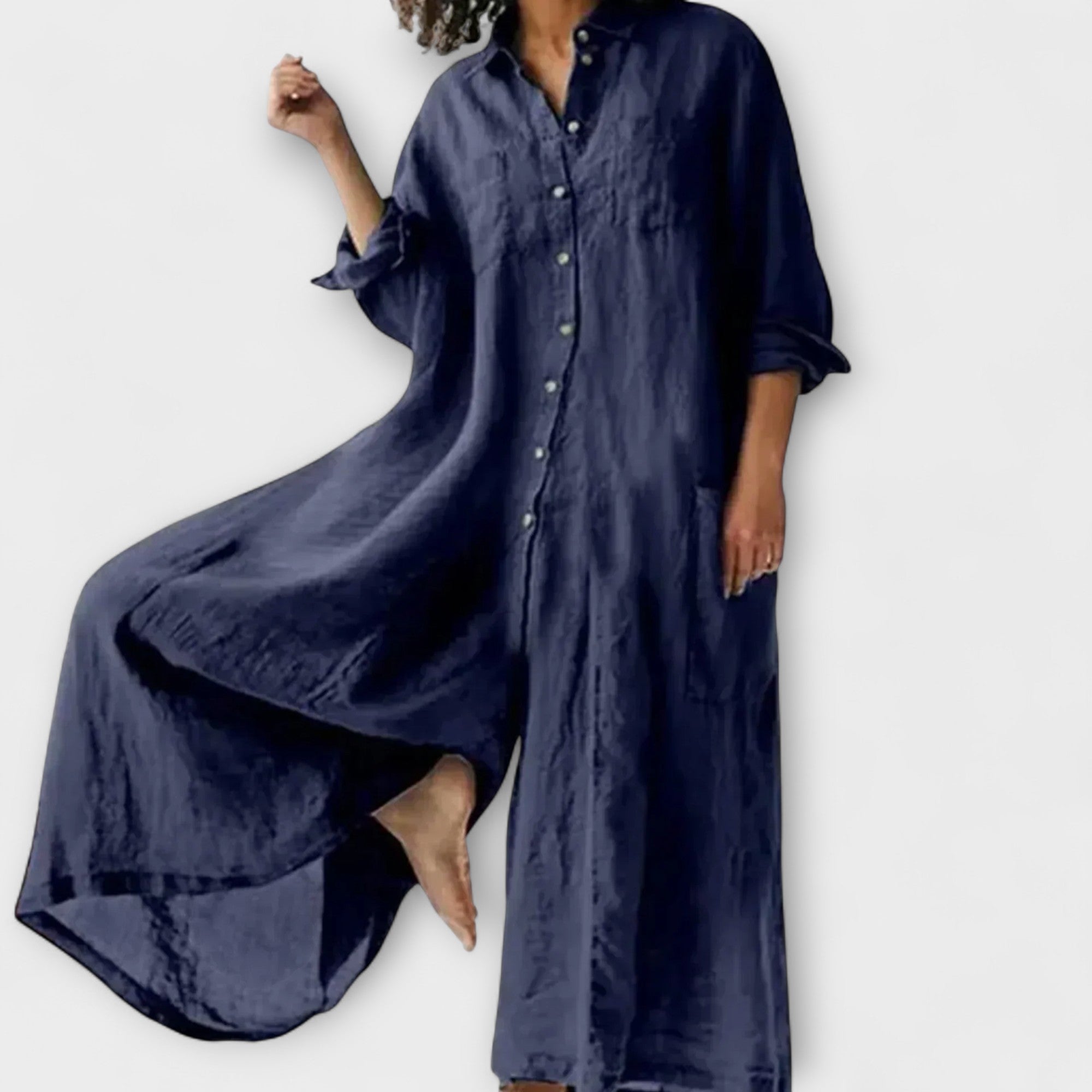 Soreya – Further Jumpsuit with Shirt Collar