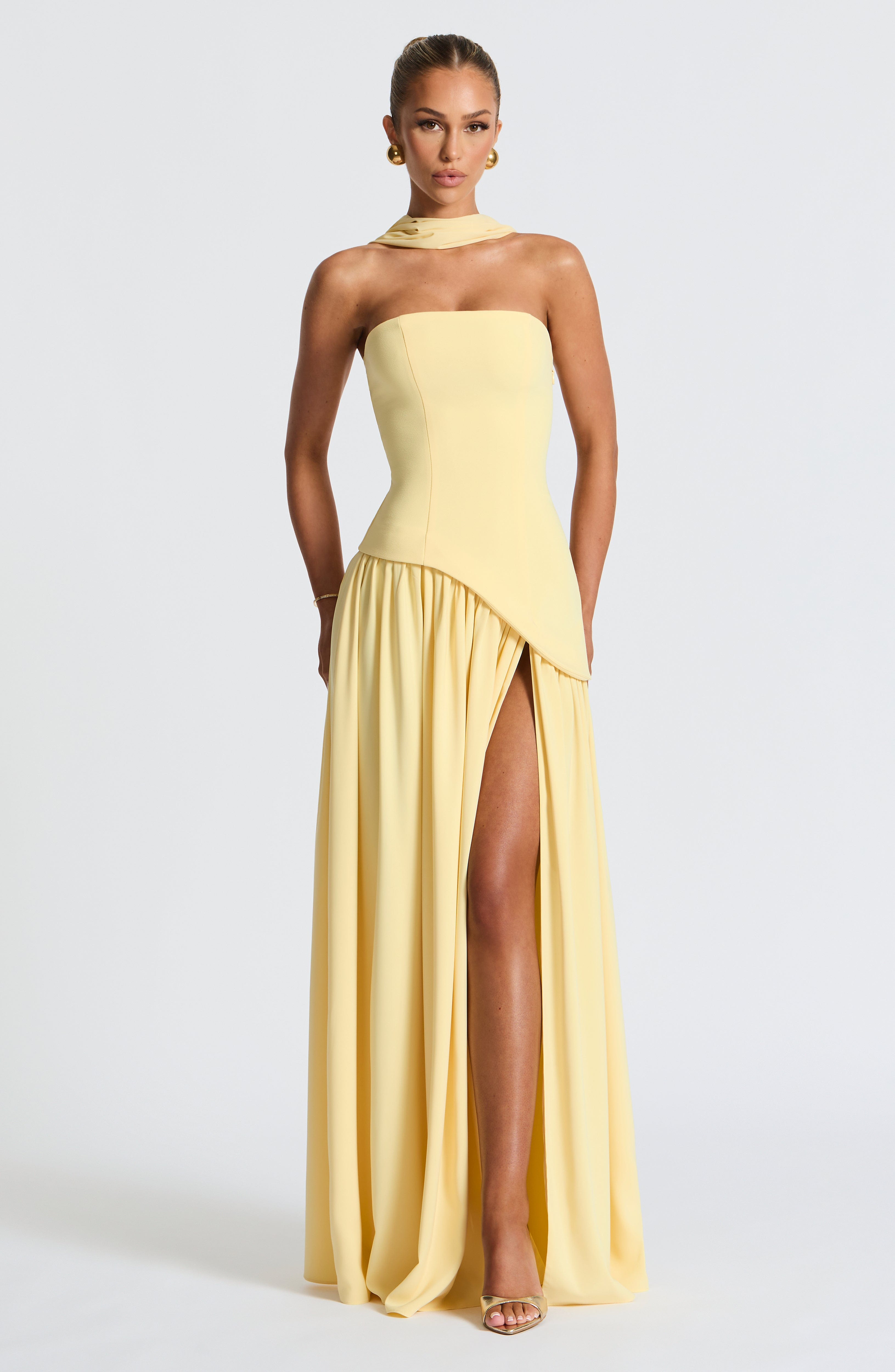 Rynellea - Elegant Strapless Evening Dress