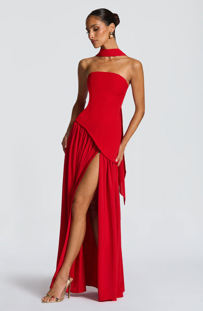 Rynellea - Elegant Strapless Evening Dress