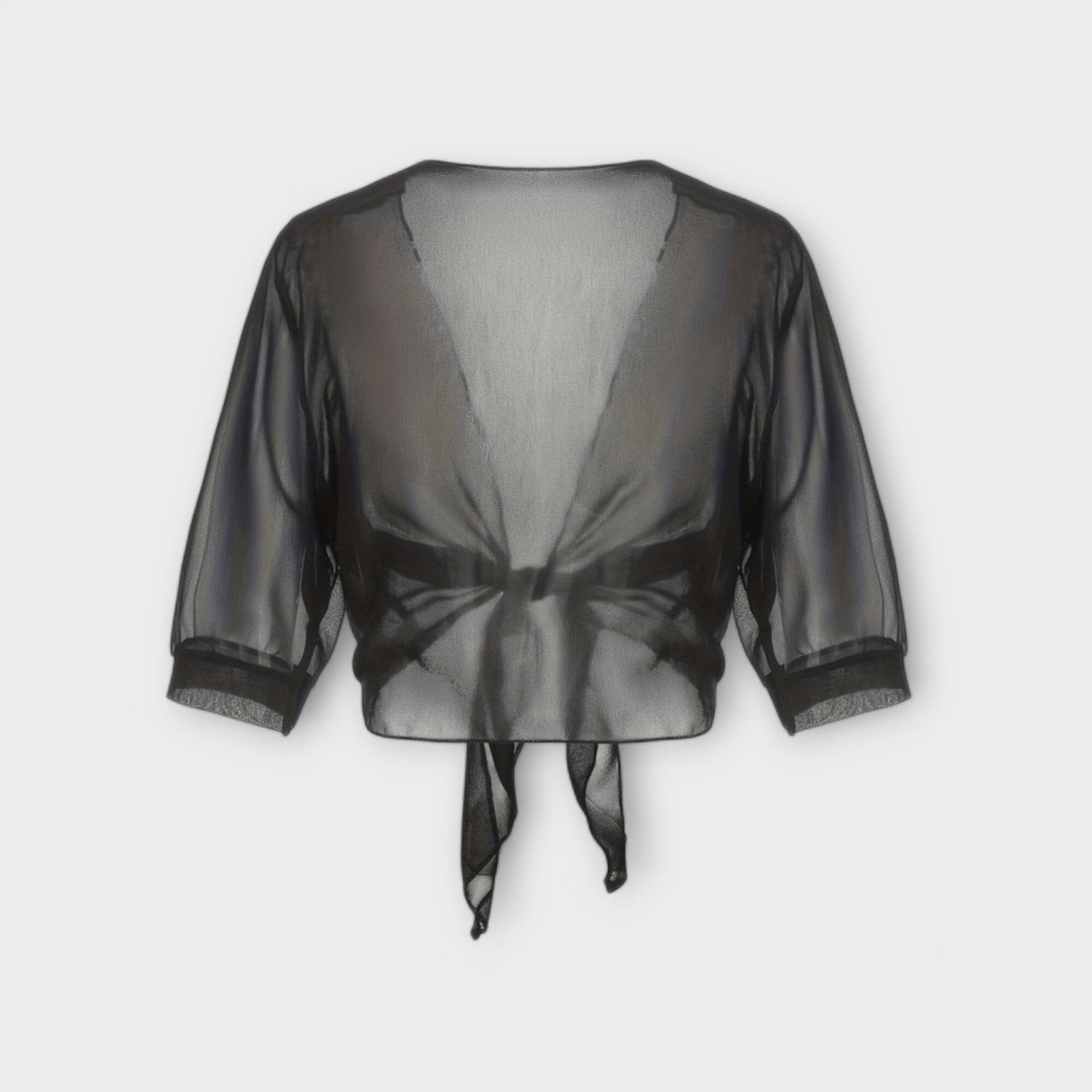 Olivienne – Open-Front Chiffon Blouse