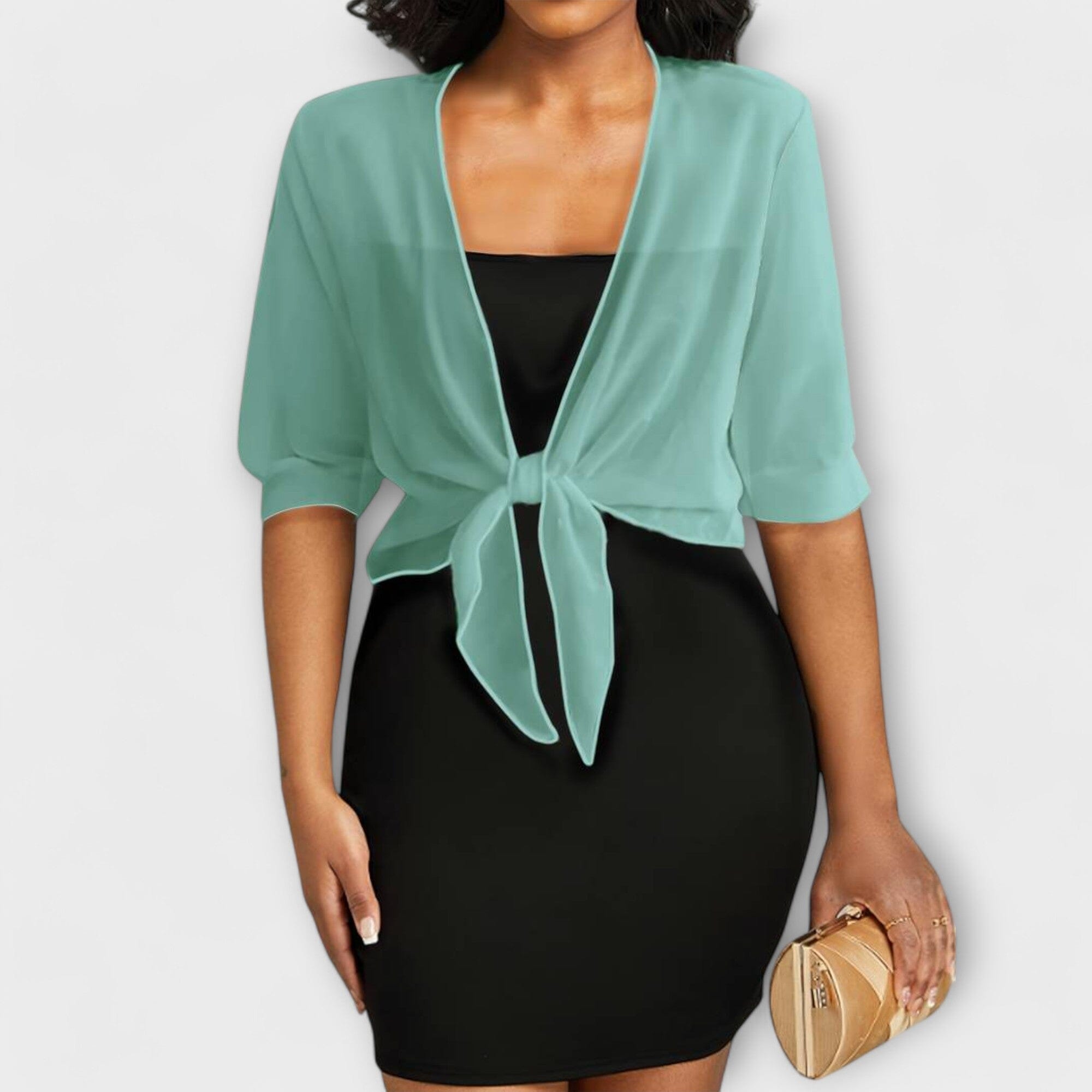 Olivienne – Open-Front Chiffon Blouse