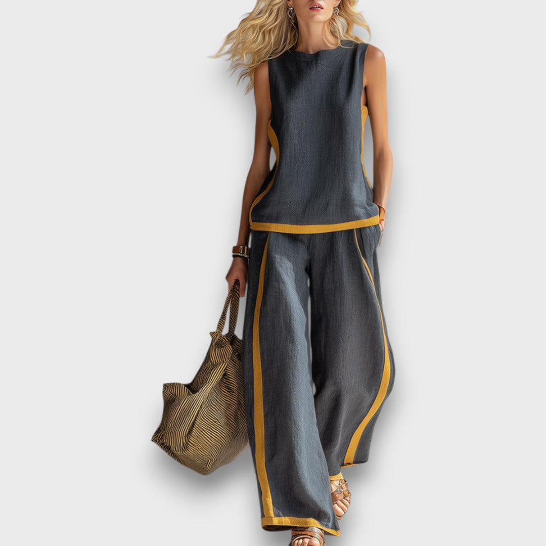 Aurene – Casual Linen Two-Piece Set