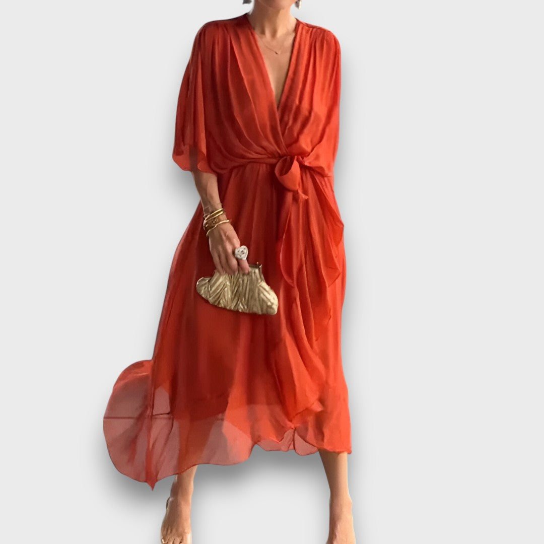 Monica – Airy Dress with V-Neck