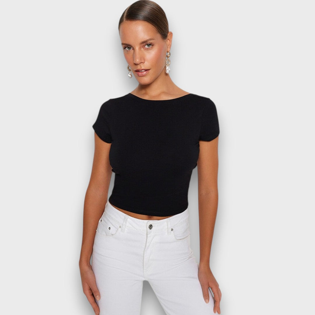 Piana – Figure-Hugging Top with Open Back