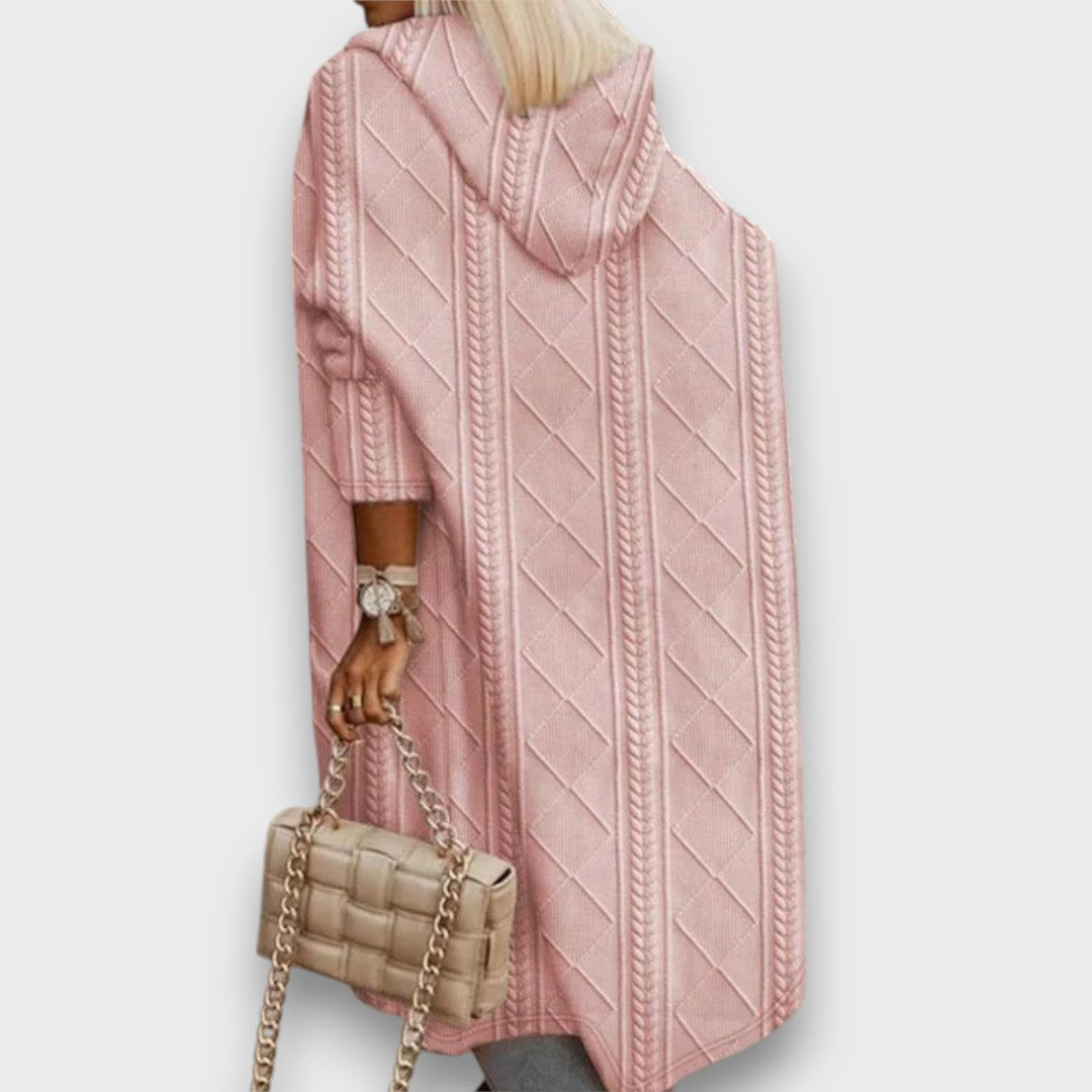 Delvienne – Long Cardigan with Hood