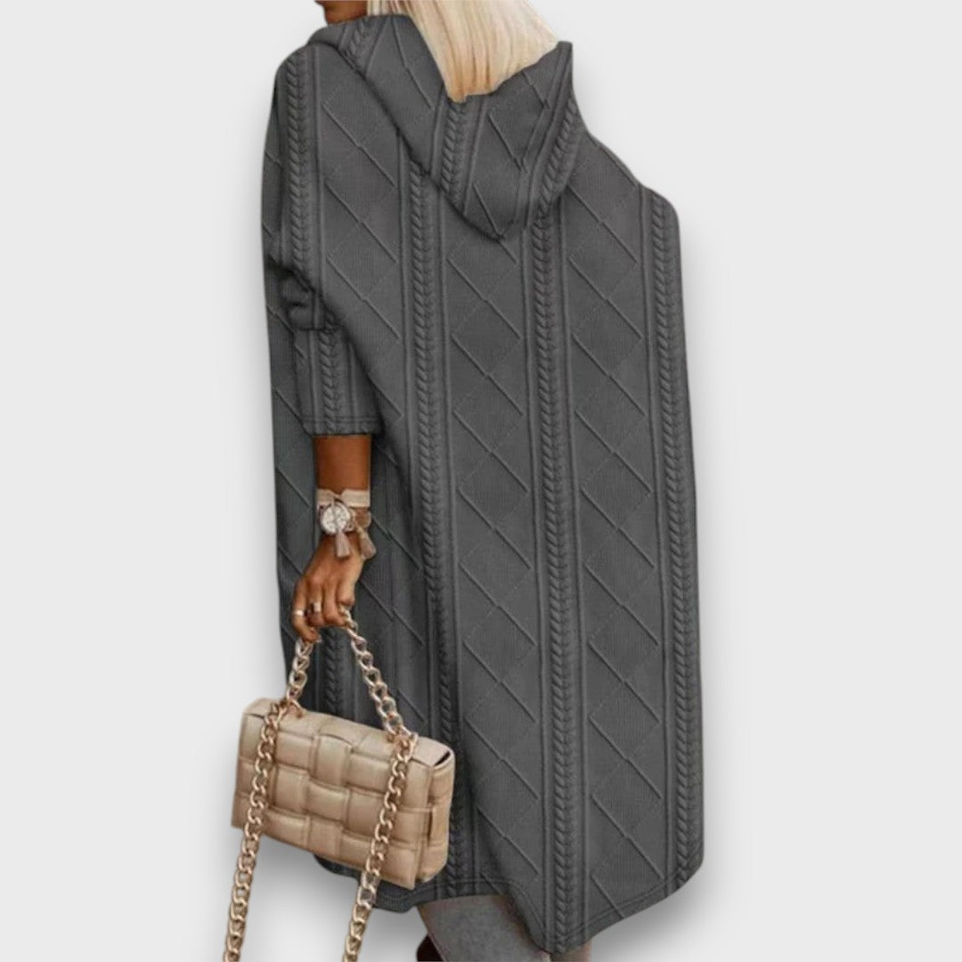 Delvienne – Long Cardigan with Hood